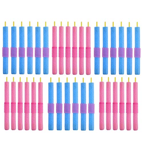 36 Pcs Hair Foam Rollers Sponge Curlers Heatless Curling Rods Flexible Foam Curlers for Hair to Sleep In Large and Small