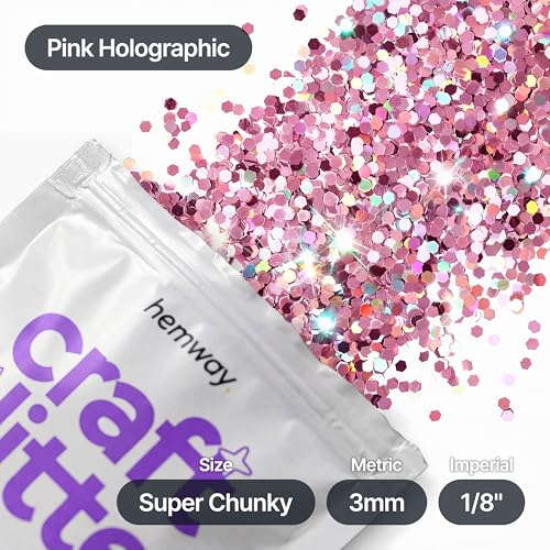 Purpurina para manualidades Hemway que no pierde color en resina y cristal 100g 5