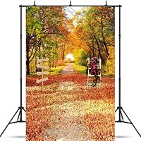 Amazon | Qinunipoto 秋の背景布 秋の森 写真背景 1x1.5m 秋 撮影用