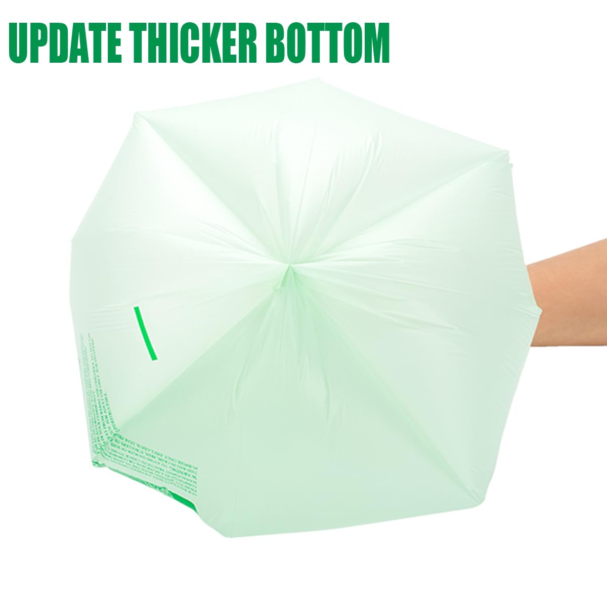 BEIDOU-PAC Bolsas de basura compostables de 1.6 galones con asa, 125 bolsas pequeñas de compost, bolsas de basura biodegradables para cocina, bolsas de basura de comida para cubo de encimera, ASTM