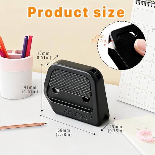 Auto-Retractable Mini Box Cutter, Ceramic Blade, Magnetic Attachment, Keychain Box Opener, Specifically Designed for Opening Express Delivery Boxes (1, black) - Thumbnail 2