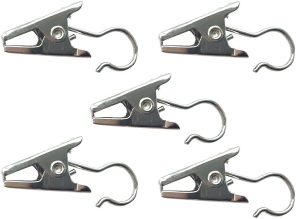 Silver Iron Curtain Clips 50pcs for Hanging Lights and Lanterns