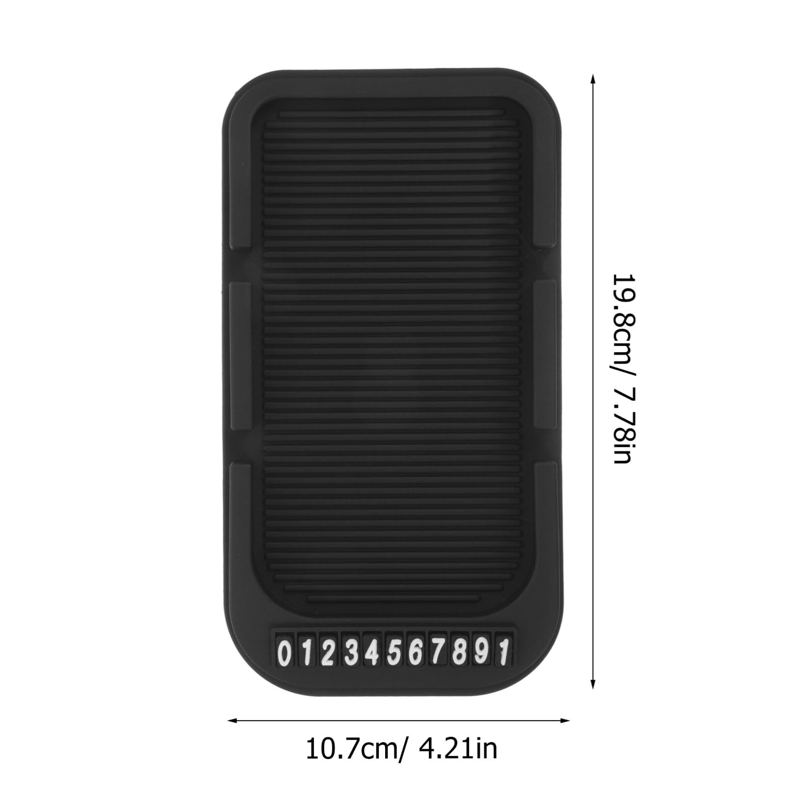 ARTIBETTER Auto Dashboard Phone Holder -Slip Pad Double Groove Car Dashboard Tray for Keychain Black