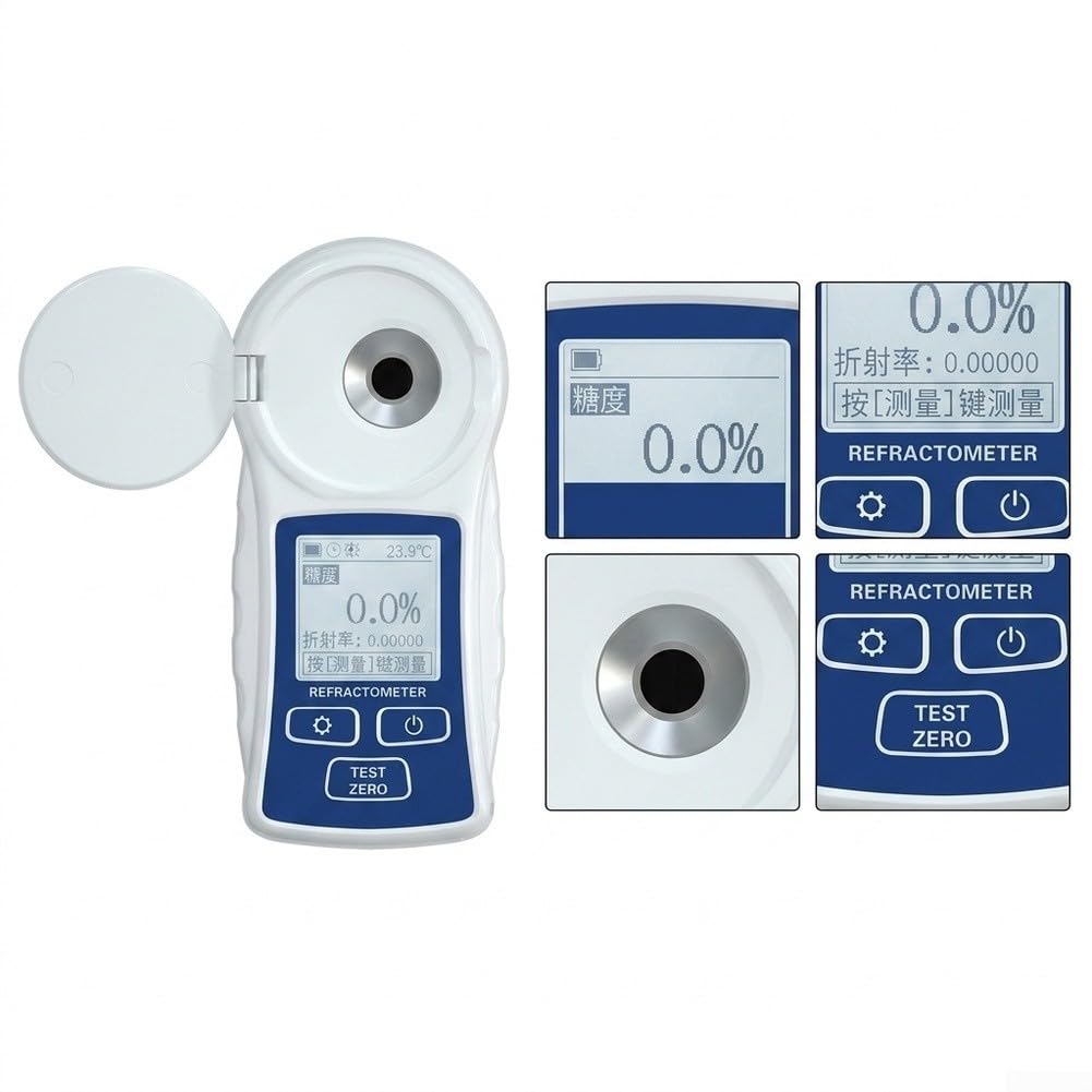 Refraktometer Digital 0-55% Zucker Messgerät Schnell