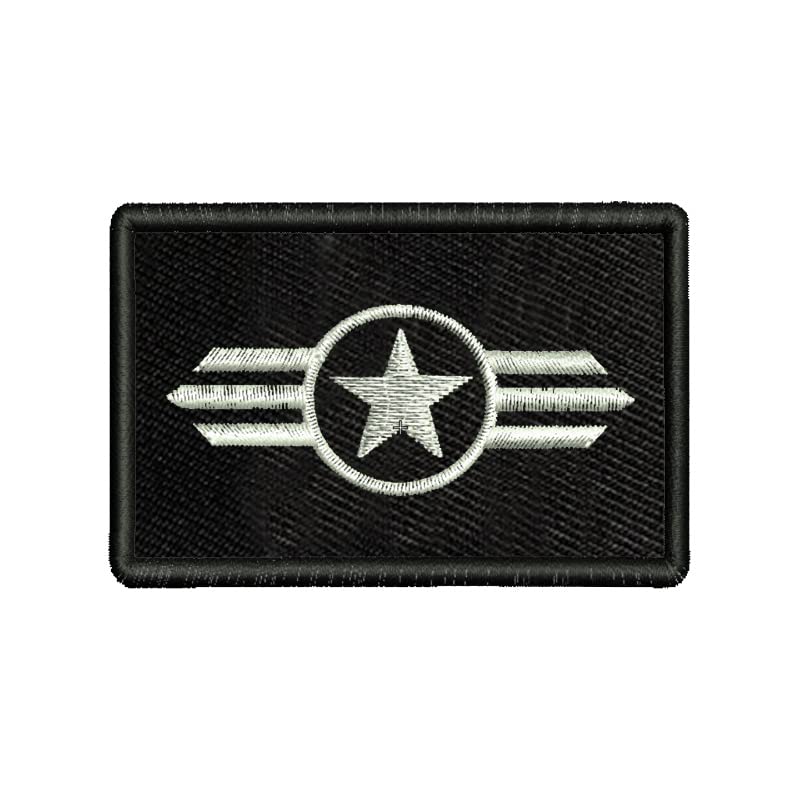 Image of ISEE 360 Embroidered Sweable Star Wings Logo Applique Patches for Jackets Riders Boys Girls Jeans Bags Clothes Dress Any Garments L x H 3 x 2 inch (White)