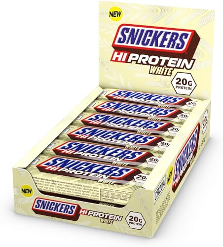Snickers White Chocolate Protein Bars (12 x 57g), High Protein Energy Snack with Caramel, Peanuts and White Chocolate, 20g Protein - 4