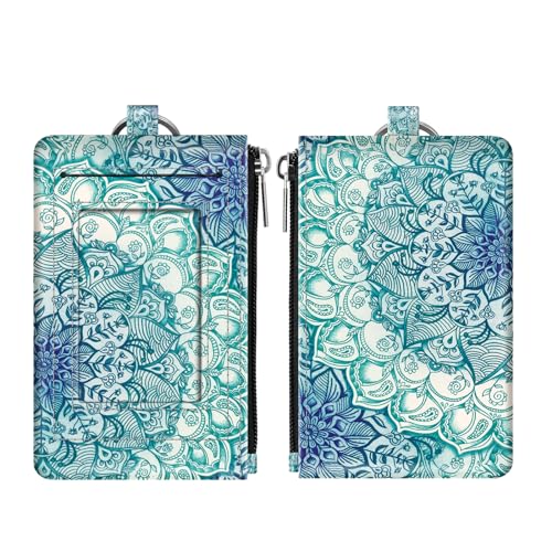 Image of Fintie Zip ID Case Card Holder, Slim Coin Purse Wallet RFID Blocking Change Pouch with Key Chain, Assorted /Multicolor, Small, Zip Id Case