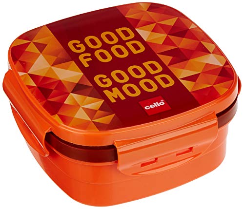 Image of CELLO Plastic Jolly Lunch Box, (Orange)
