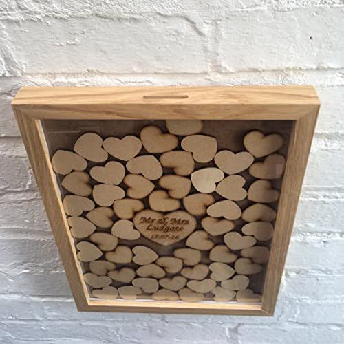 Wedding Guest Book, Drop Box, Oak Guestbook Handmade Products