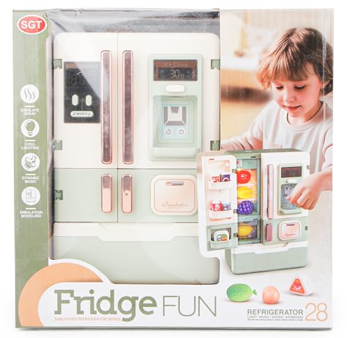 Image of Zest 4 Toyz Refrigerator Toy Set for Kids 28 PCS Kitchen Set with Light and Music Realistic Play Fridge Food Accessories Perfect for Role Play Fun Learning Toy for Boys and Girls