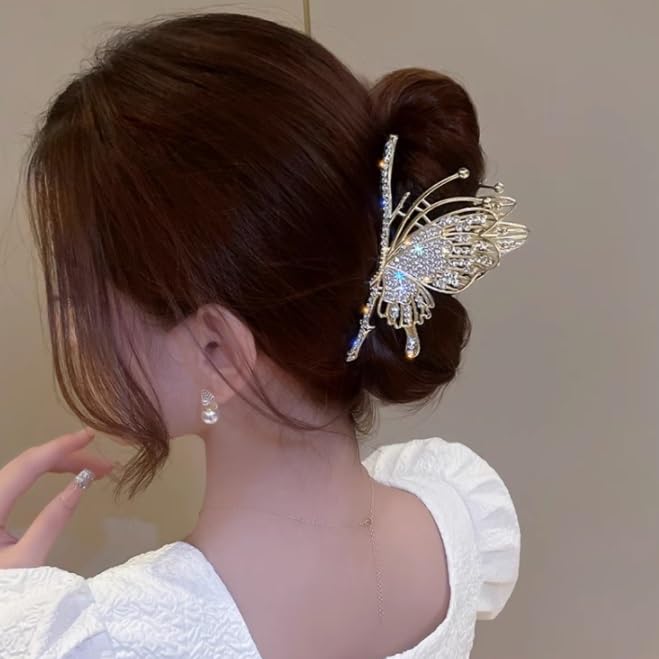Rhinestone full star grasp clip back of the hair volume plate half tie large shark headdress hairpin