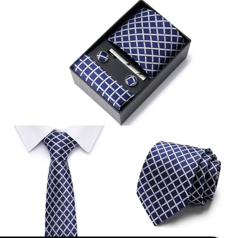Set de corbata, pañuelo y gemelos para hombre miniatura 3