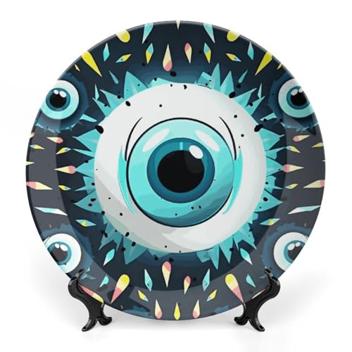 Plato Decorativo Bone China Ojos Malignos 6 Pulgadas miniatura 1