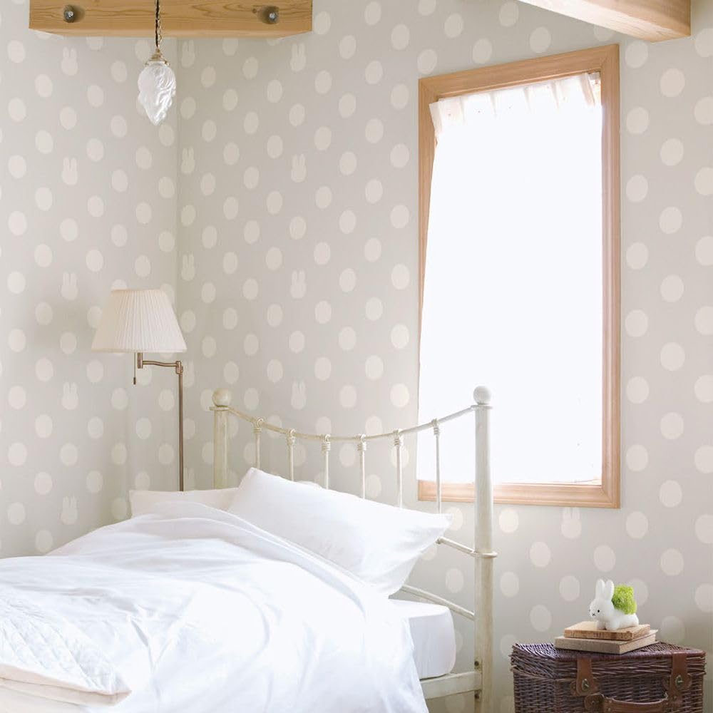 ひかhi様　1本 Amazon | 壁紙屋本舗 のりなし 壁紙 クロス miffy ミッフィー 水玉