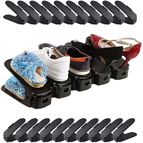 Recopilación de Zapateras en Home Depot - solo los mejores. 39 Bluelander 20 Zapateras Organizador Doble de Plástico, Zapatera Organizador de Ranura para Zapatos, Apiladores Zapatos, Ahorrador de Espacio 4 Niveles Inclinación para Tenis y...
