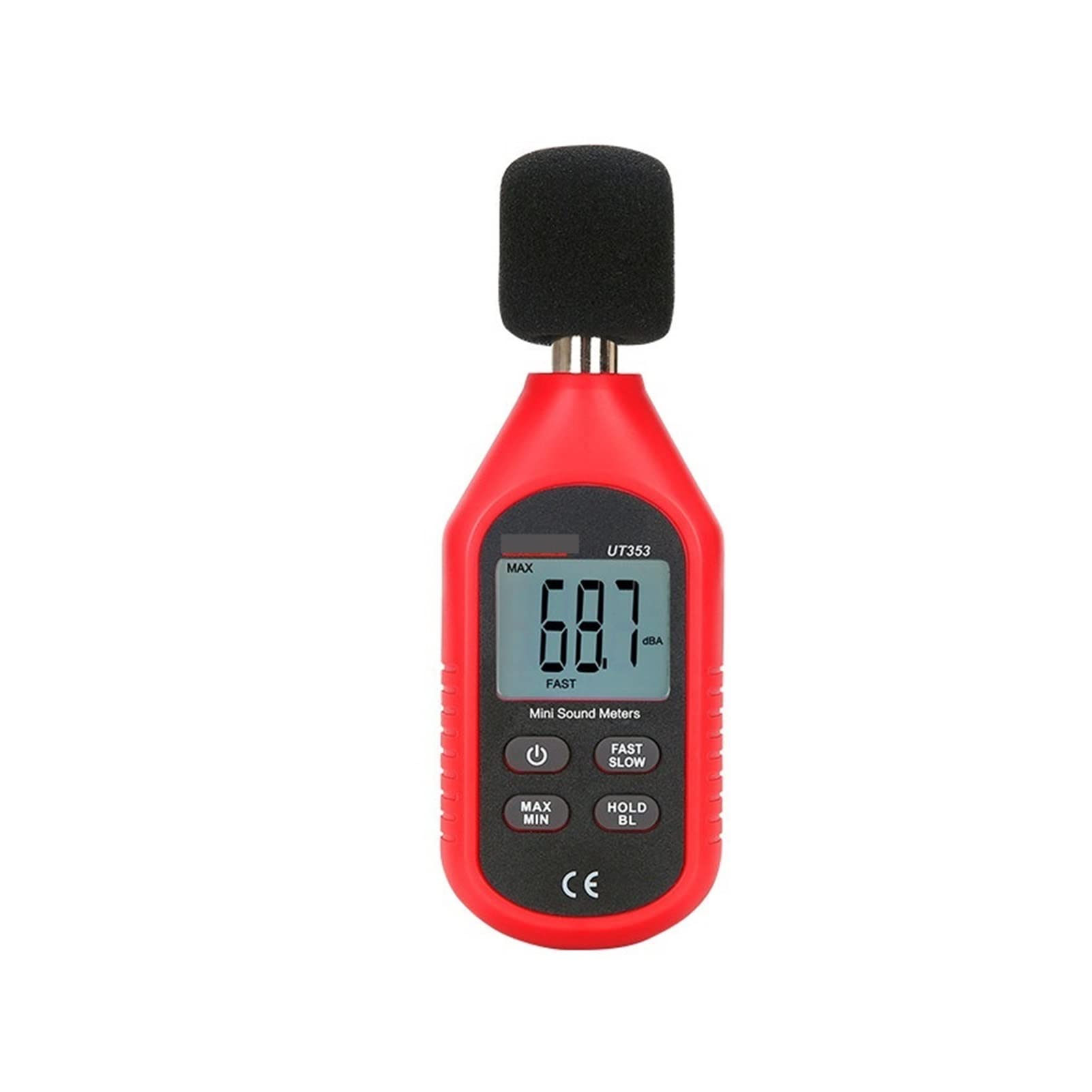 Miernik hałasu, UT353 Instrument pomiaru szumu DB Miernik 0~130dB Mini audio dźwiękowy poziom miernika cyfrowego decybeli, Decybelomierz