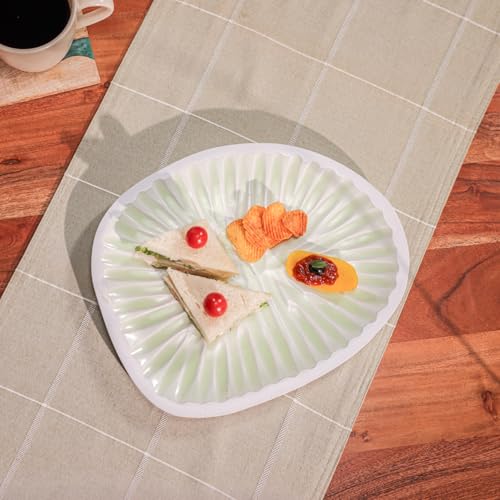 Image of Mango Wood Serving Platter- Natural Wooden Tray for Cheese, Bread