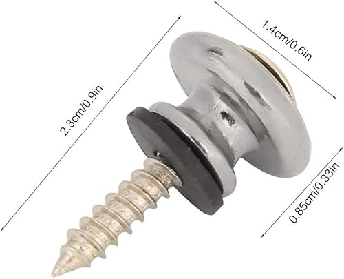 Miniatura 2 de Botones de correa de guitarra, cabeza de setas, correa de guitarra, cerraduras de pasadores con tornillos y arandelas, para guitarra ukelele y bajo
