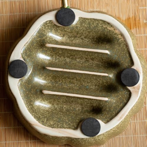 Soporte creativo para tetera resistente LALADEFIEE con bandeja de cerámica decorativa 6