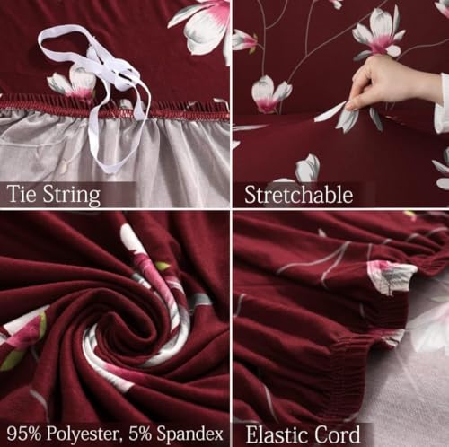 Image of HK Printed 5 Seater Sofa Cover Big Elasticity Cover Stretch Universal Sofa Slipcover 5 Seater (3 Seater Size 185-230cm and 1 Seater Size 90-145cm)