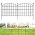 Animal Barrier Fence 10 Pack - 24 in (H) x 20 ft (L) No Dig Dog Garden Decorative Fence Rustproof Metal Wire Panel Border, Rustproof Metal Wire Section Edging Fencing Panel