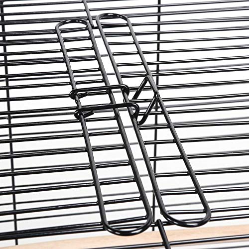 Yaheetech Vogelkooi met vogelspeelgoed, kanarij, kooi met vogelspeelgoed, zwart - Afbeelding 8