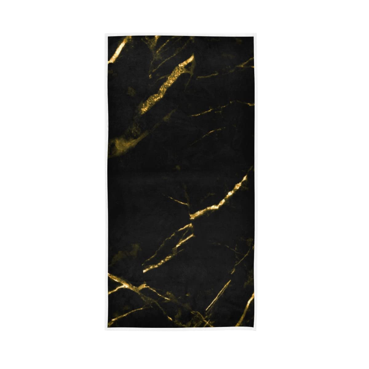 HUYGD Gold Marble Texture Soft Bath Towel Large Hand Towels Multipurpose for Bathroom Hotel Gym Spa 30"x15"