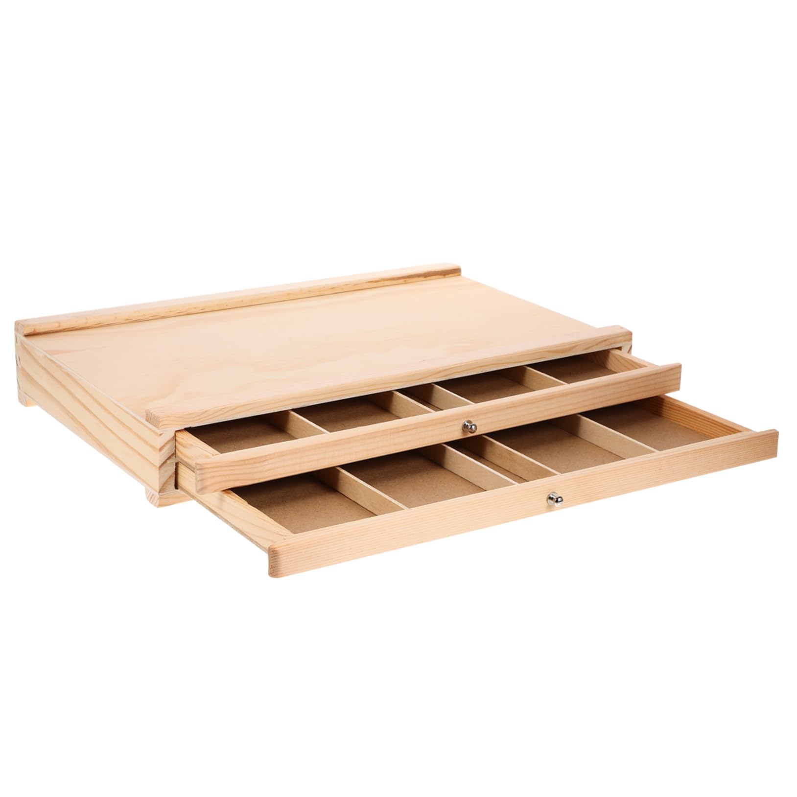 ULDIGI Artists' Paint Brush Storage Holder Desktop Pen Organizer Caddy Wood Organizer Bin Paintbrush Drawer Wall Storage