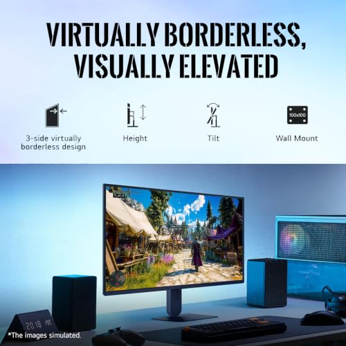 Image of LG 27 inch Gaming Monitor, Full HD 1080p IPS Display, 144Hz Refresh Rate, 1ms MBR, NVIDIA G-Sync Compatible & AMD FreeSync, HDR10 sRGB 99%, Built-in Speakers, HDMI& DP, Height & Tilt Adjustable Stand