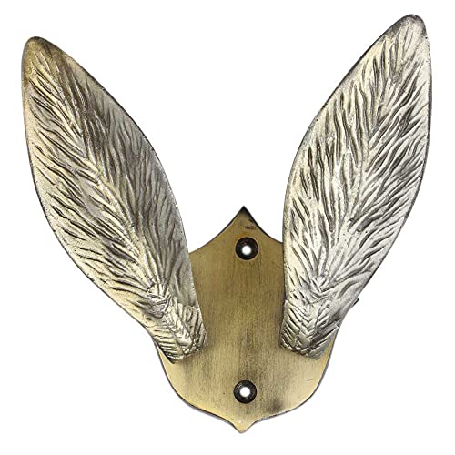 Image of IndianShelf 2 Aluminium Heavy Duty Decorative Vintage Wall Hooks for Hanging Coats, Jackets, Leash, Hat, Towel, Backpack, Purse, Handbag (Antique)