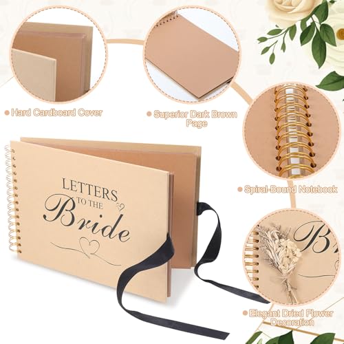 Álbum de recortes para bodas 'Cartas a la novia', libro de recuerdos, álbum fotográfico DIY con bolígrafos, cintas, flores y pegatinas, 40 páginas, tapa dura, para amante, amigo o niño miniatura 2