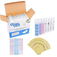 Lip Balm Container Tubes - DIY - 3/16 Oz (5.5 ml) - Including 50 Writeable & 50 Printed Stickers - Twist Mechanism and a Cap - Empty - Make Natural Lip Balm