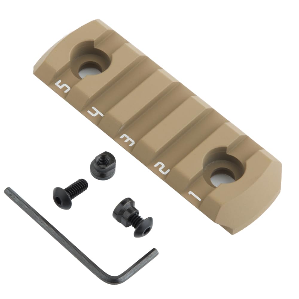 TuFok Picatinny Rail Section for Keymode - Thin 0.27in Height Rail Attachment Rail Adapter Mount Alumimun 5-Slot