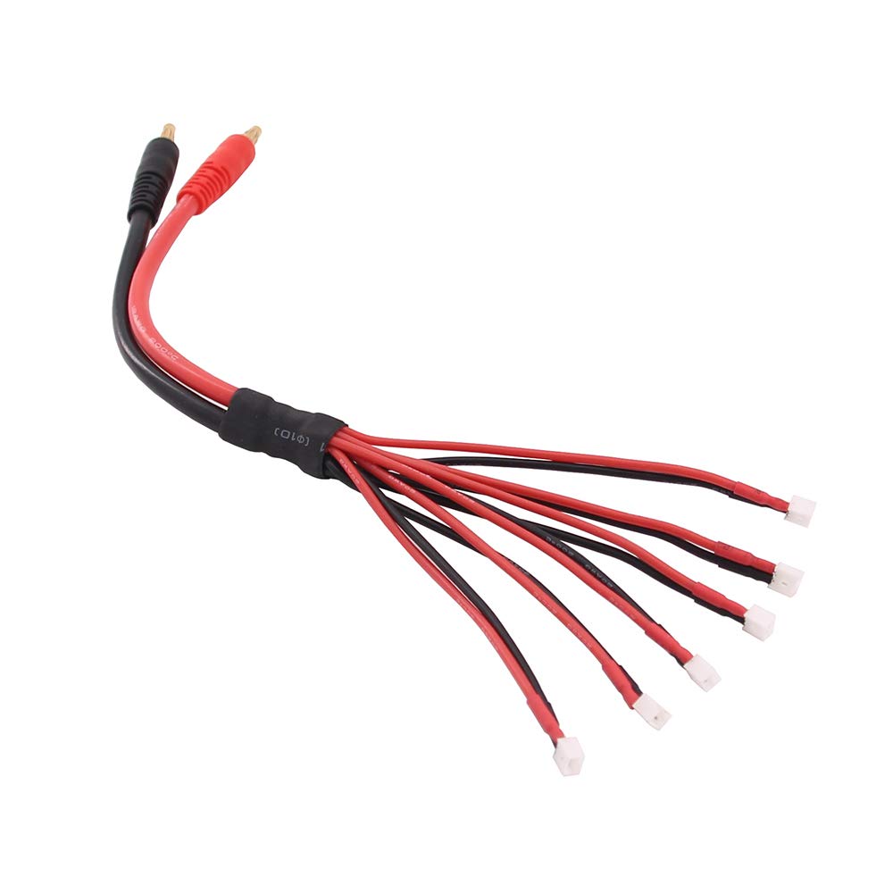 OliYin 1pc 6X Pico to 4mm Banana Parallel Battery Charging Cable 25cm