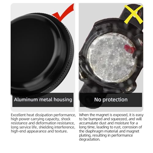 Image of Upgraded 1-Inch Car Tweeters - 240W Neodymium Silk Dome High-Frequency Super Tweeters with Built-in Crossover & Bass Blocker - 4-Ohm, Flush /Surface Mount Kit for Crisp Highs - Easy Install Black