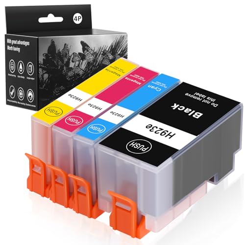 923XL 923e Ink Cartridges for HP OfficeJet Pro 8130e 8135e 8139e 8138e 8122e 8120 8124e 8125e 8130 8132e 8134e Printers (4 Pack with Chip)