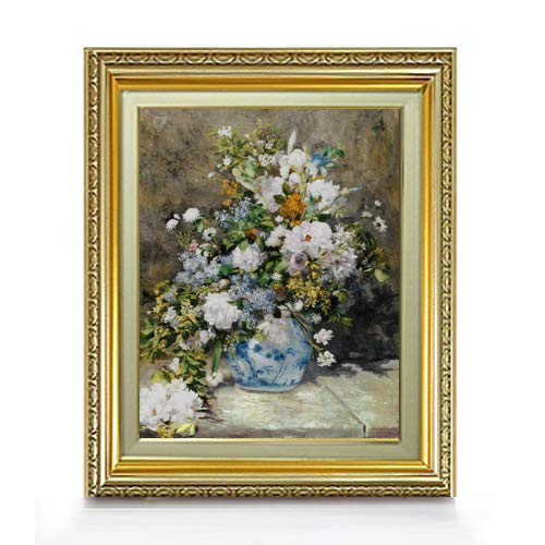 生物画油絵ルノワールガール（girl）F6額付き手描き肉筆