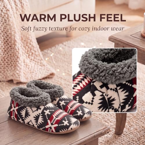 Image of Cozylook Fuzzy Slippers for Women Indoor Soft Sole Slipper Socks | Warm plush feel, non slip grippers, easy step-in, flexible bottom, bedroom and home wear