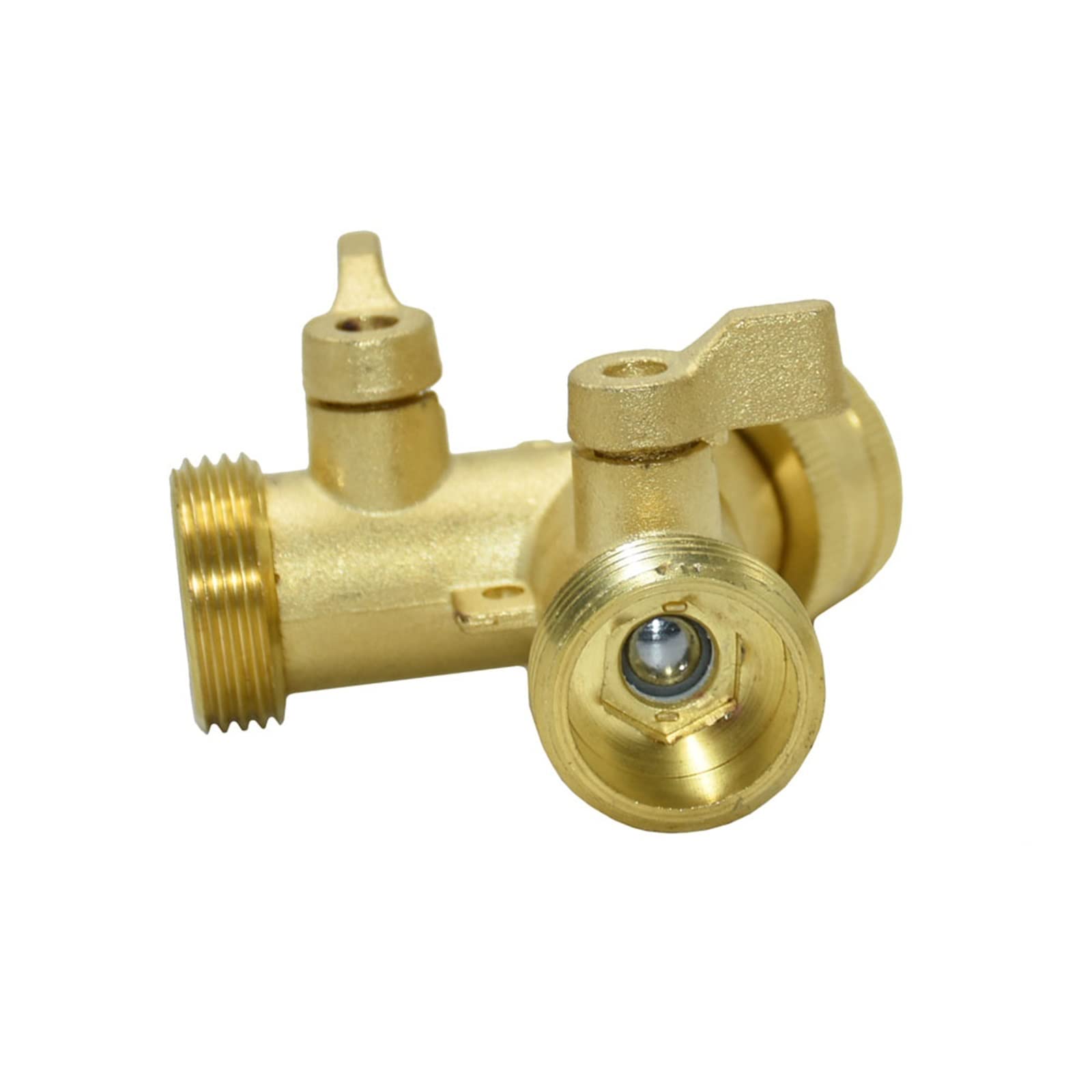 Rosca de latón de 3/4 de pulgada Divisor de agua del grifo de 2 vías Válvula de riego en Y de cobre 5/8 quot; Adaptador de grúas de conector rápido 1 Uds (Size : K)