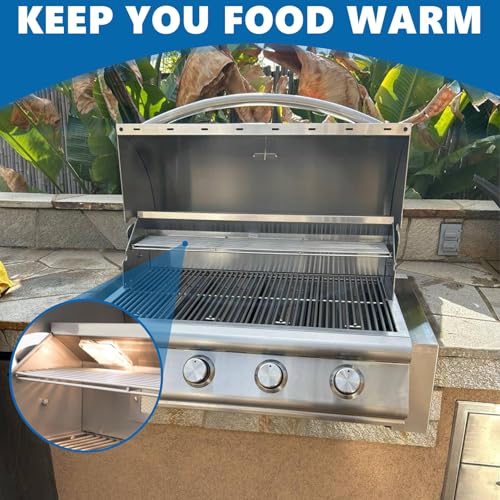 Image of Warming Rack for Blaze 32 Inch 4 Burner Gas Grills, Grill Top Rack Warm Grate Shelf Accessory for BLZ-4 BLZ-4LTE2 BLZ-4LTE2-NG BLZ-4LTE2-LP, Blaze Premium BLZ-4LTE3-NG BLZ-4LTE3-LP, BLZ-32-033