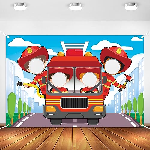 Fondo Fotográfico de Camión de Bomberos 5 x 3.3 ft miniatura 5