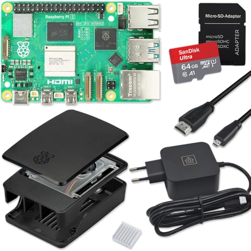 Raspberry Pi 5 8GB Starter Kit - Komplettset Mit Gehäuse & Netzteil