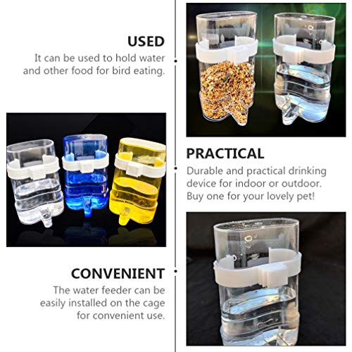 Pretyzoom 12Pcs Automatic Bird Feeder Water Dispenser Food Bowl Bottle Drinker Container For Cage Pet Parrot Budgie Lovebirds Cockatiel Canaries Parakeets #TOP6