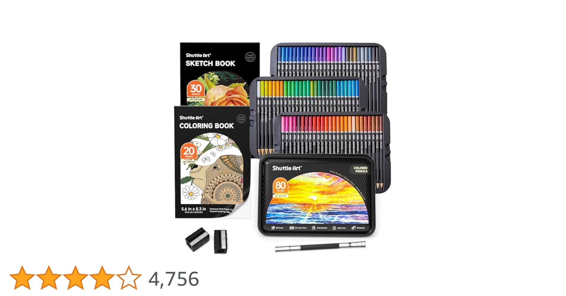 色鉛筆 80色 色鉛筆セット　色えんぴつ　いろえんぴつ　Shuttle Art Amazon | Shuttle Art 色鉛筆 80色セット 油性色鉛筆 大人の