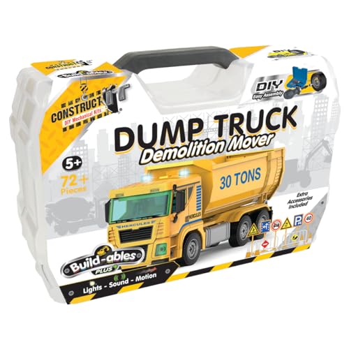 Construct it Build-ables Plus Dump Truck Demolition Mover DIY Construction Toy 72-Pieces Set