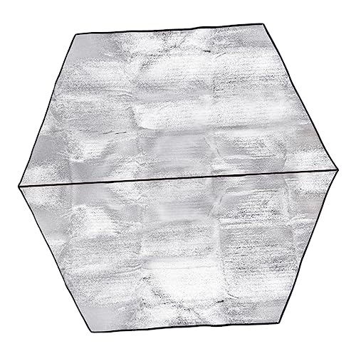 Kisangel 1pc Double-Sided Aluminum Film Tent Mat for Hexagonal Tents Lightweight Dampproof Outdoor Pad for Camping Hiking Family Friends Enjoyment