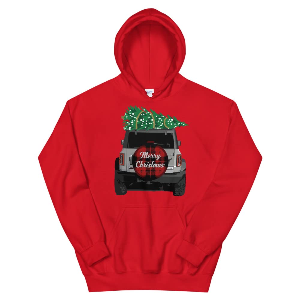 2021 2022 Merry Christmas Tree Holiday bronc prezent dla właściciela graficzna bluza z kapturem pulower bluza | sweter dla miłośnika samochodów
