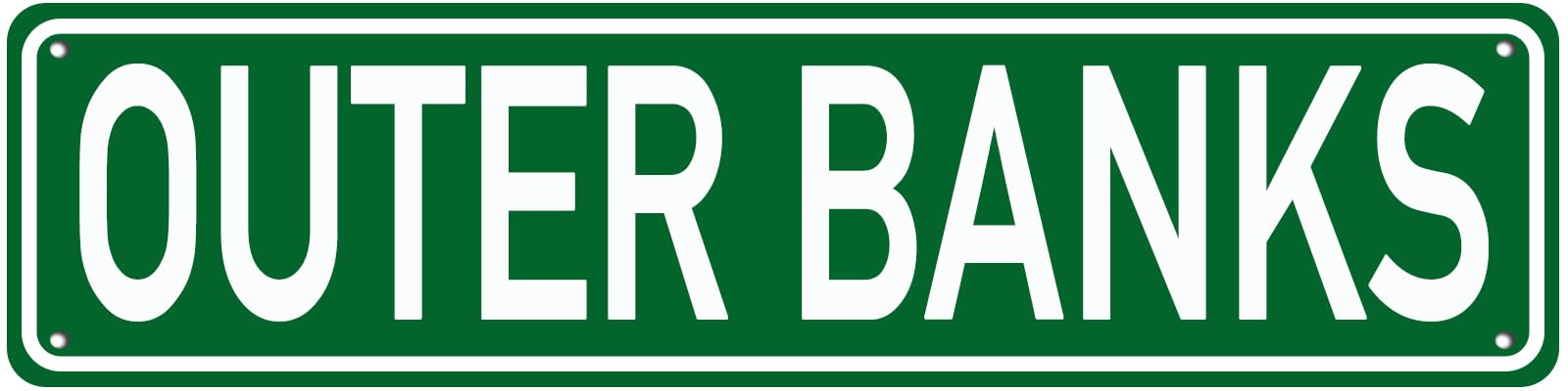 TENAGE Vintage Tin Sign Outer Banks Sign Street Sign Retro Metal Sign for Home Bar Coffee Garden Indoor Ourdoor Decor 4"×16"