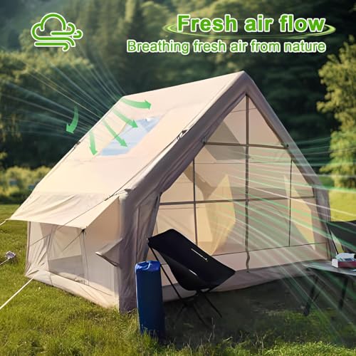 Carpa inflable para camping para 6 personas color beige miniatura 4