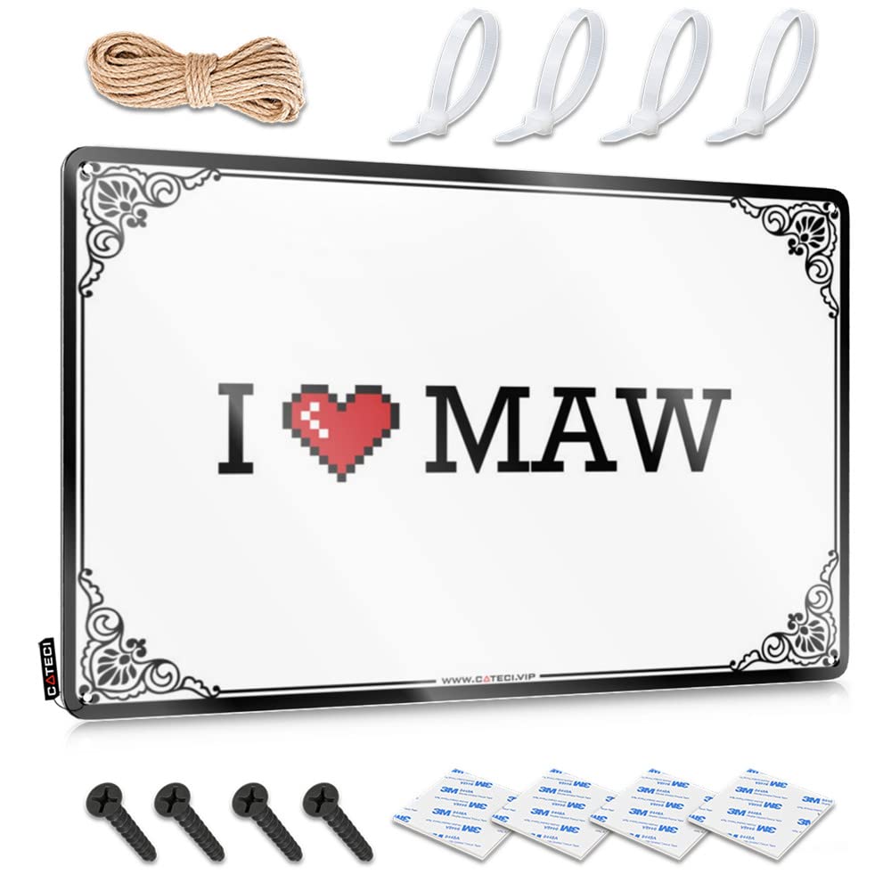 Cool Wall Decor Decorations For Room Wall Art - I Love Maw Soft Area Faded Retro Style Decoration For Garage(30X40CM)
